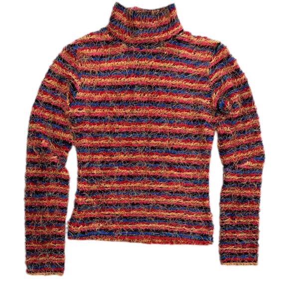 Y2k Cache Fuzzy Piñata Rainbow Sweater - Picture 1 of 8